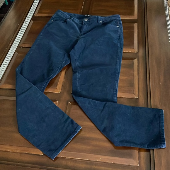 Women’s size 12/32 buffalo supreme midrise skinny stretch darkblue corduroy pant - Picture 1 of 12